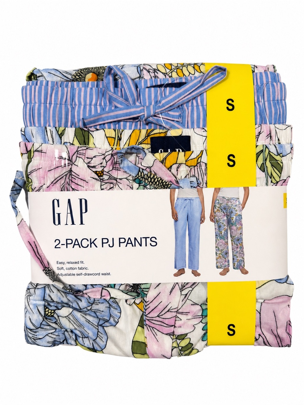 GAP Kids Floral & Blue Stripe 2-Pack Pajama Pants